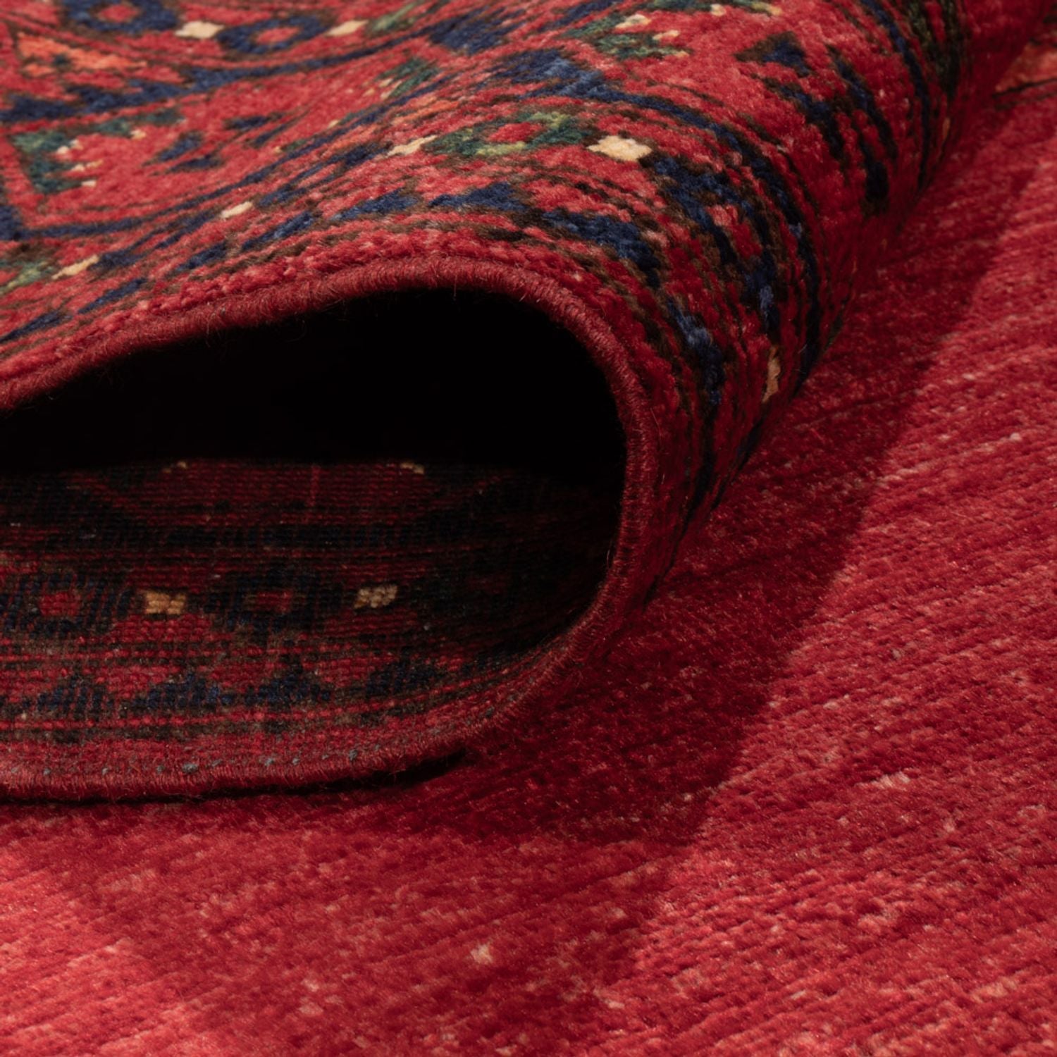 Alfombra afgana - Kunduz - 243 x 175 cm - rojo