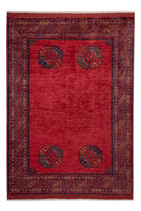 Alfombra afgana - Kunduz - 240 x 173 cm - rojo