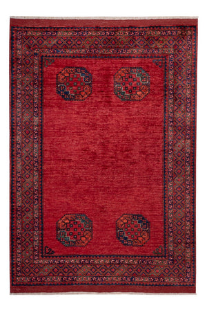 Alfombra afgana - Kunduz - 240 x 173 cm - rojo