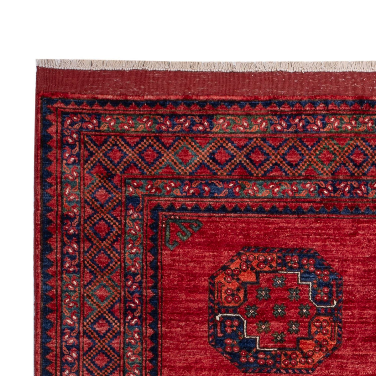 Alfombra afgana - Kunduz - 240 x 173 cm - rojo