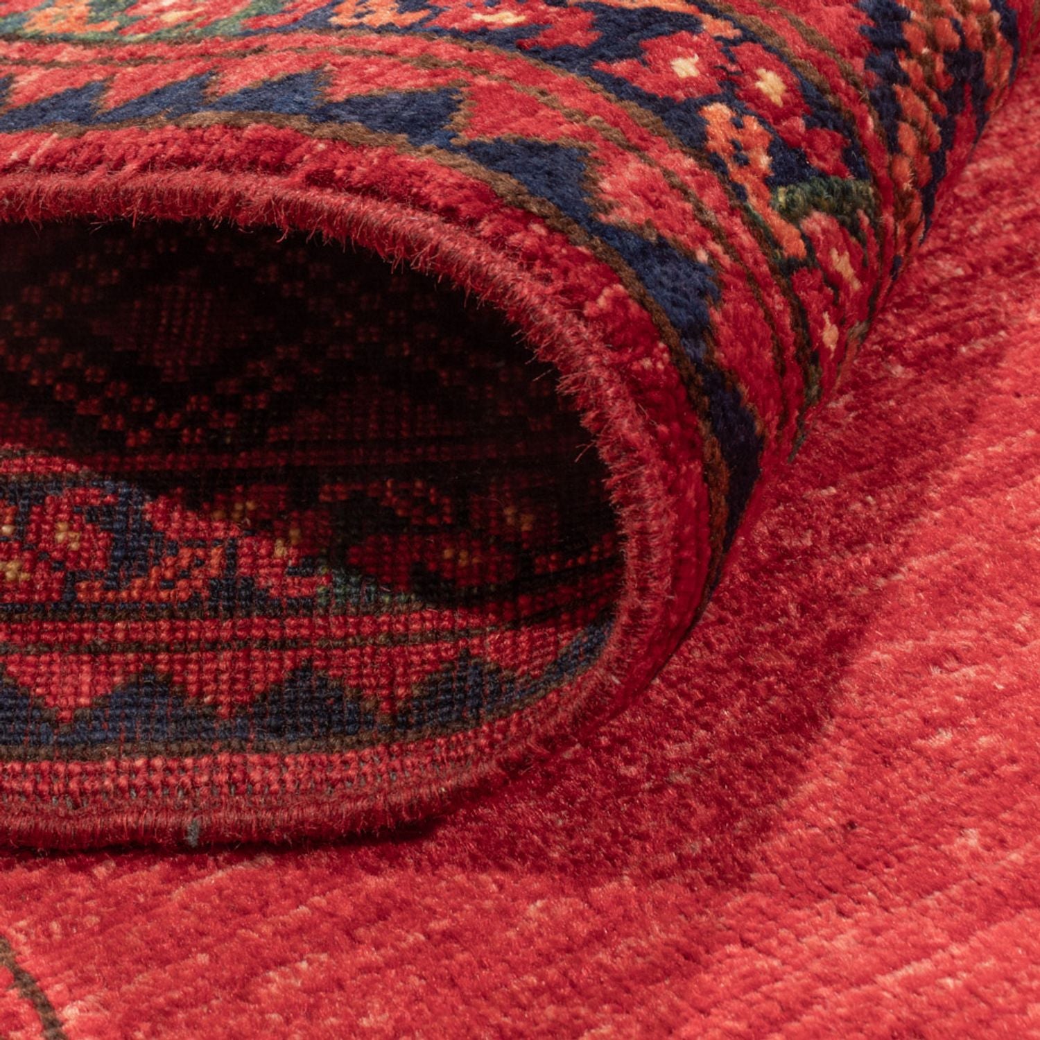 Alfombra afgana - Kunduz - 241 x 175 cm - rojo