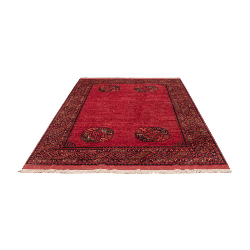 Alfombra afgana - Kunduz - 241 x 175 cm - rojo