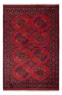 Alfombra afgana - Kunduz - 239 x 165 cm - rojo