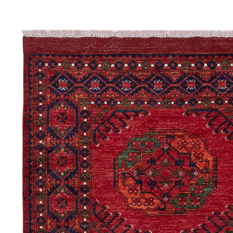 Alfombra afgana - Kunduz - 239 x 165 cm - rojo