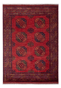 Alfombra afgana - Kunduz - 246 x 180 cm - rojo
