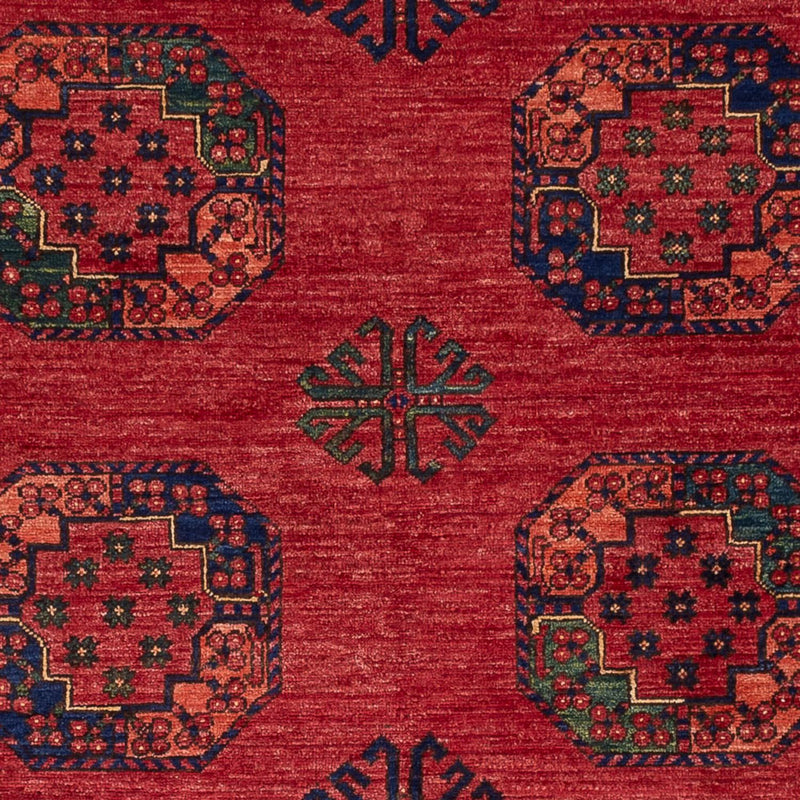 Alfombra afgana - Kunduz - 246 x 180 cm - rojo
