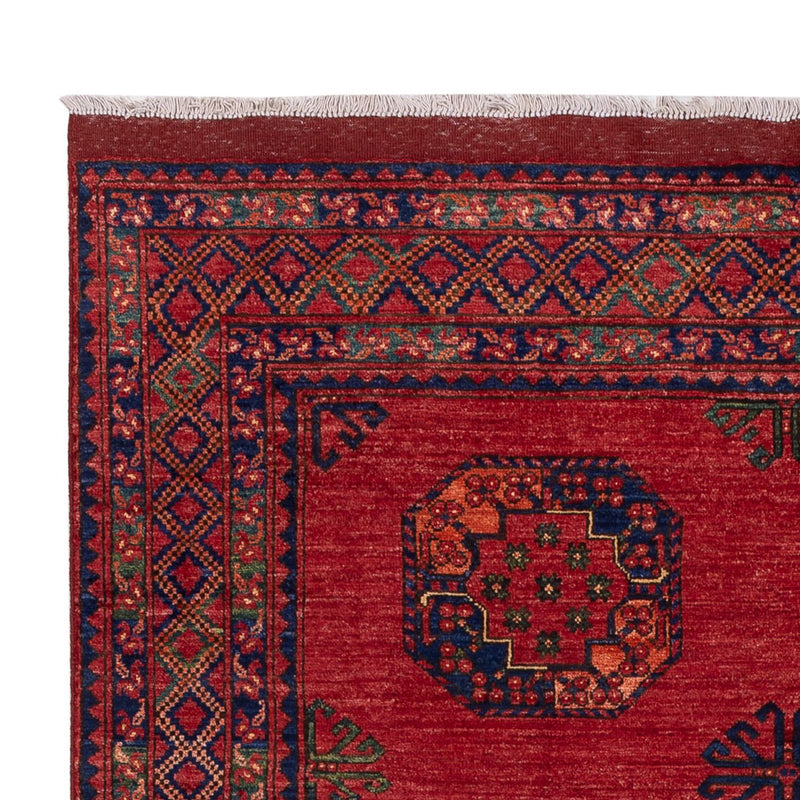 Alfombra afgana - Kunduz - 246 x 180 cm - rojo