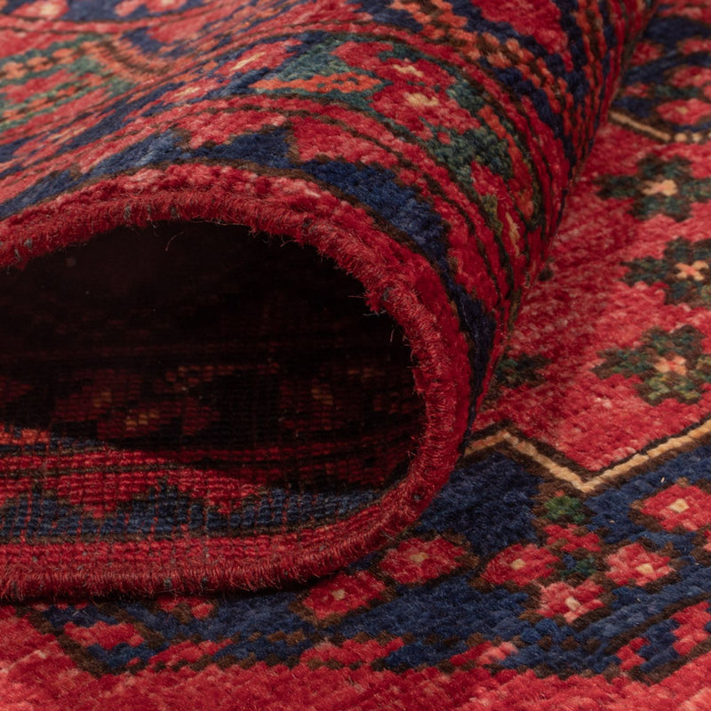 Alfombra afgana - Kunduz - 246 x 180 cm - rojo