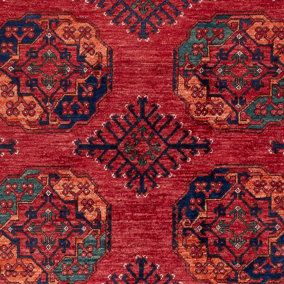 Alfombra afgana - Kunduz - 234 x 176 cm - rojo