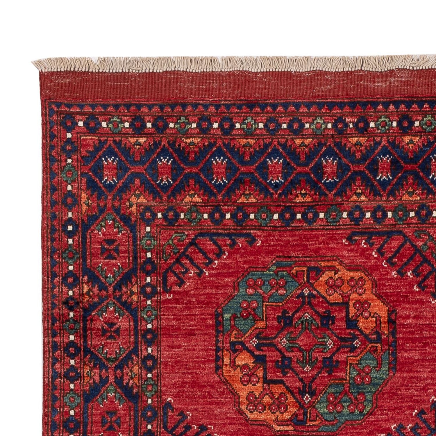 Alfombra afgana - Kunduz - 234 x 176 cm - rojo