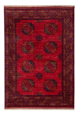 Alfombra afgana - Kunduz - 242 x 171 cm - rojo