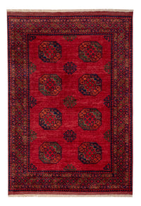 Alfombra afgana - Kunduz - 242 x 171 cm - rojo