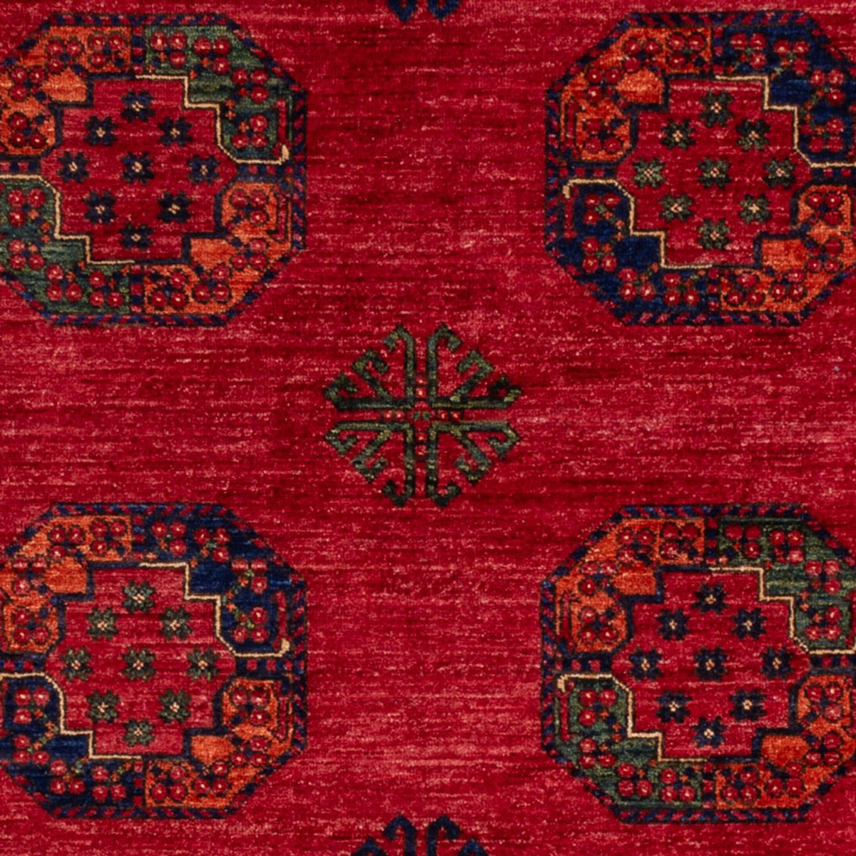 Alfombra afgana - Kunduz - 242 x 171 cm - rojo