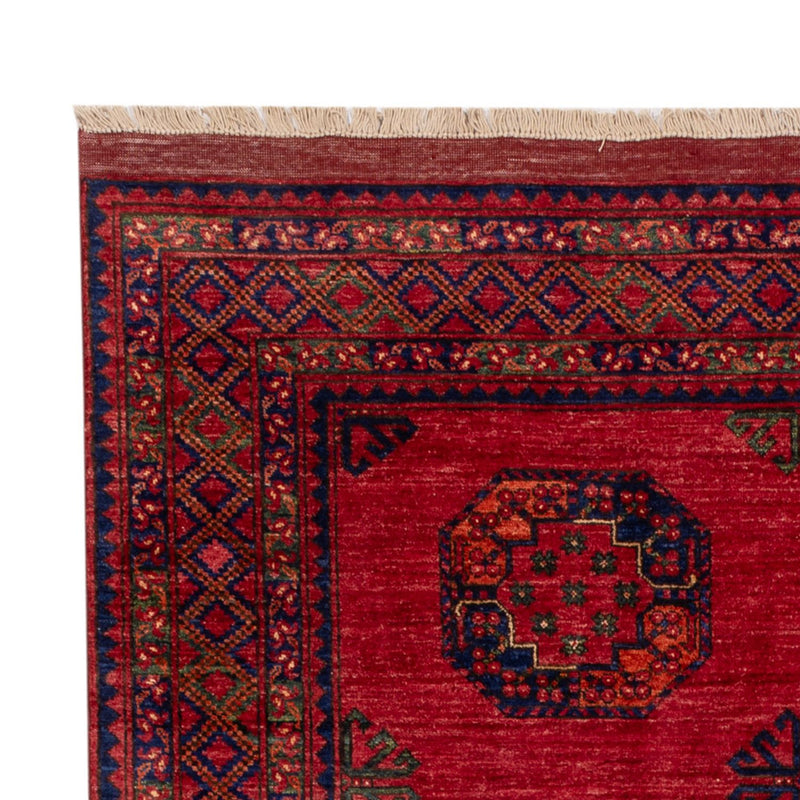 Alfombra afgana - Kunduz - 242 x 171 cm - rojo