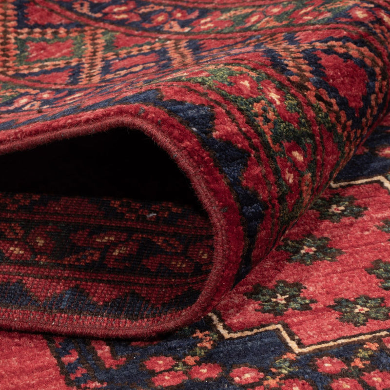 Alfombra afgana - Kunduz - 242 x 171 cm - rojo