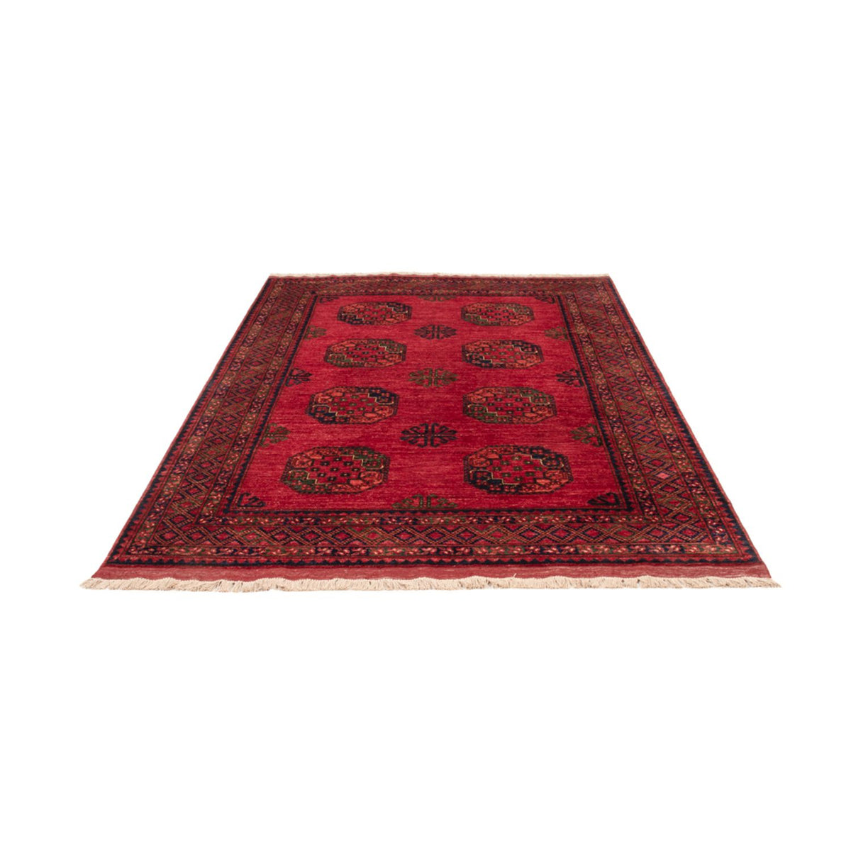 Alfombra afgana - Kunduz - 242 x 171 cm - rojo