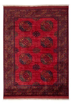 Alfombra afgana - Kunduz - 241 x 176 cm - rojo