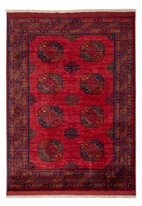 Alfombra afgana - Kunduz - 241 x 176 cm - rojo