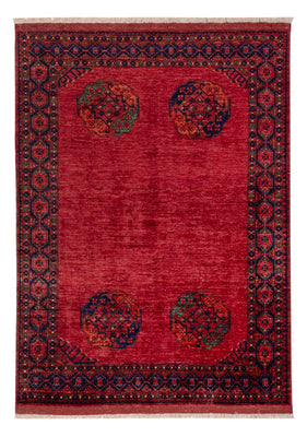 Alfombra afgana - Kunduz - 244 x 177 cm - rojo