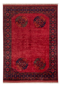 Alfombra afgana - Kunduz - 244 x 177 cm - rojo