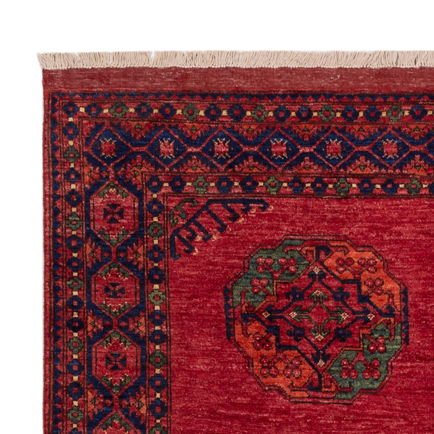 Alfombra afgana - Kunduz - 244 x 177 cm - rojo