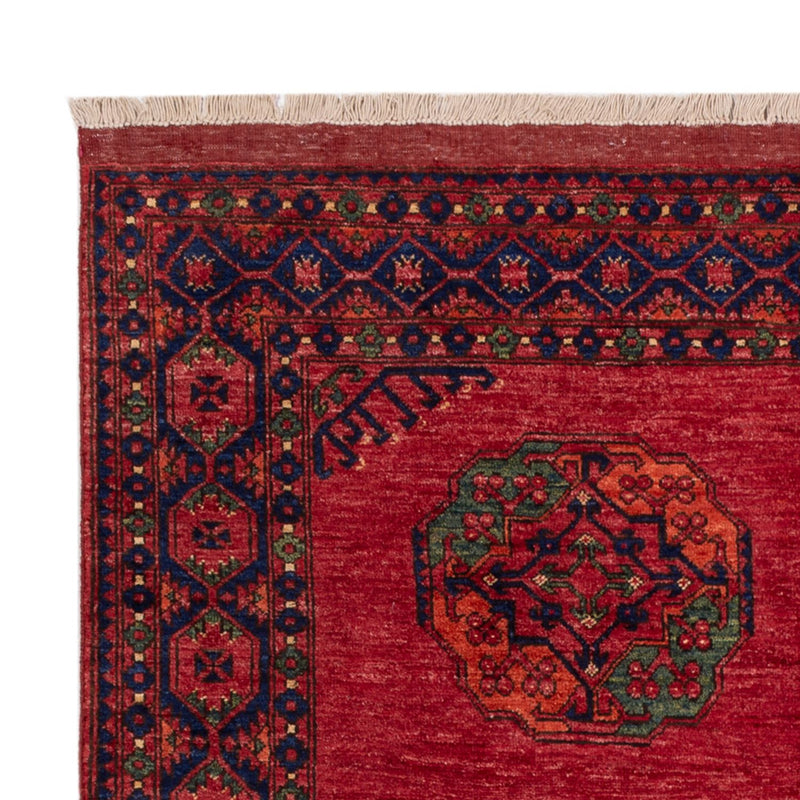 Alfombra afgana - Kunduz - 244 x 177 cm - rojo