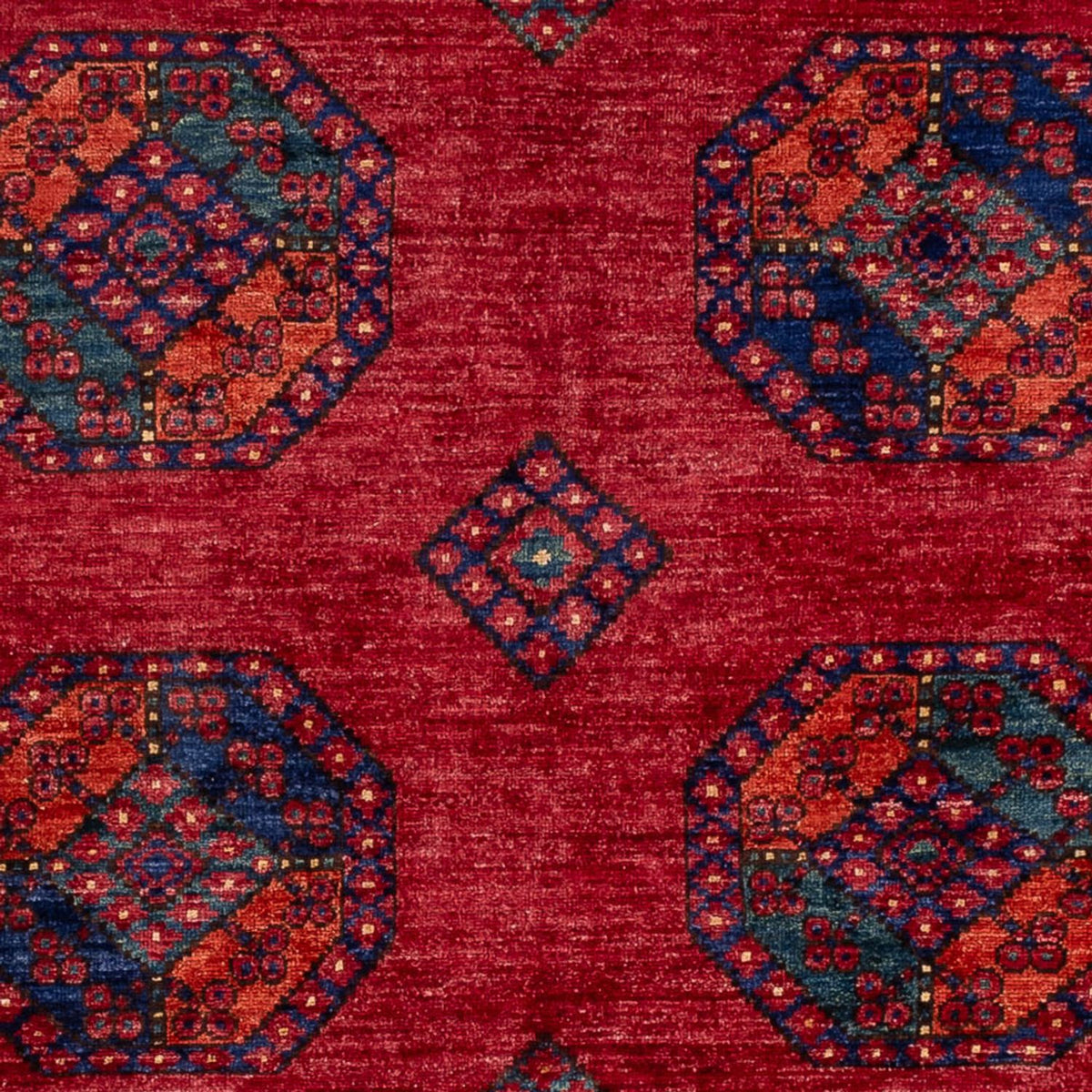 Alfombra afgana - Kunduz - 243 x 177 cm - rojo