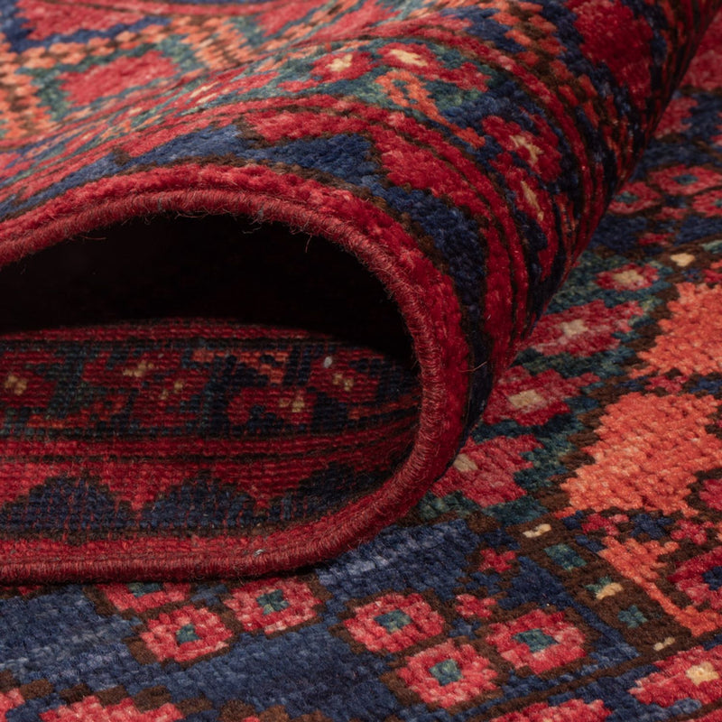 Alfombra afgana - Kunduz - 243 x 177 cm - rojo
