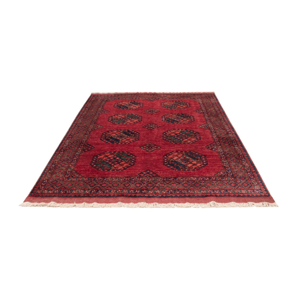 Alfombra afgana - Kunduz - 243 x 177 cm - rojo