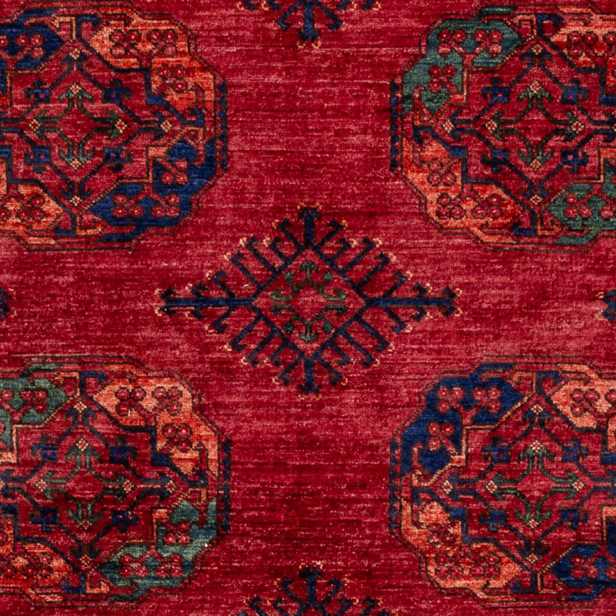 Alfombra afgana - Kunduz - 241 x 174 cm - rojo