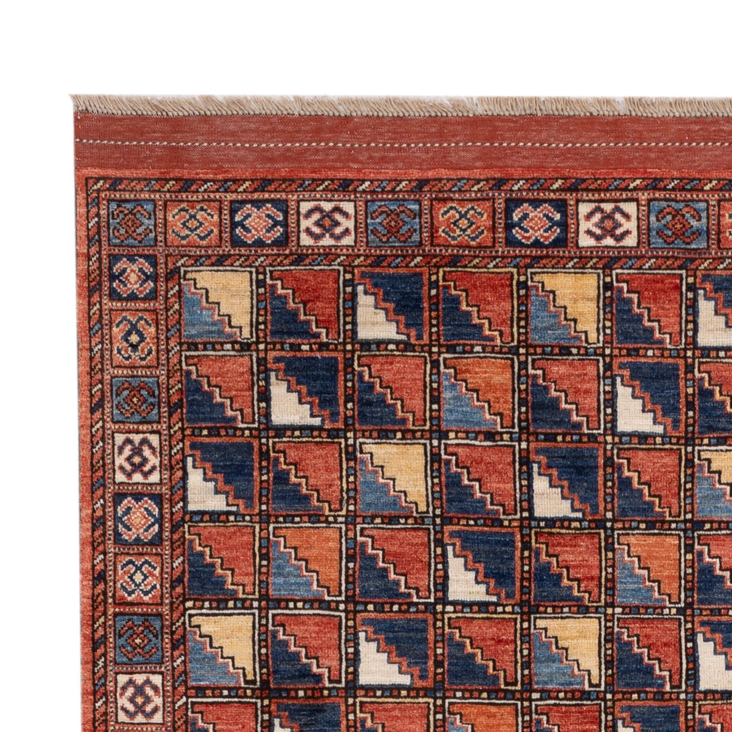 Alfombra afgana - 215 x 176 cm - multicolor
