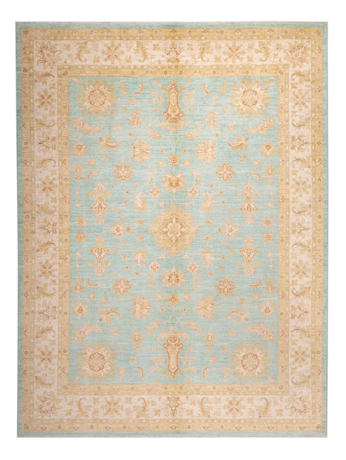 Alfombra Ziegler - 287 x 211 cm - turquesa