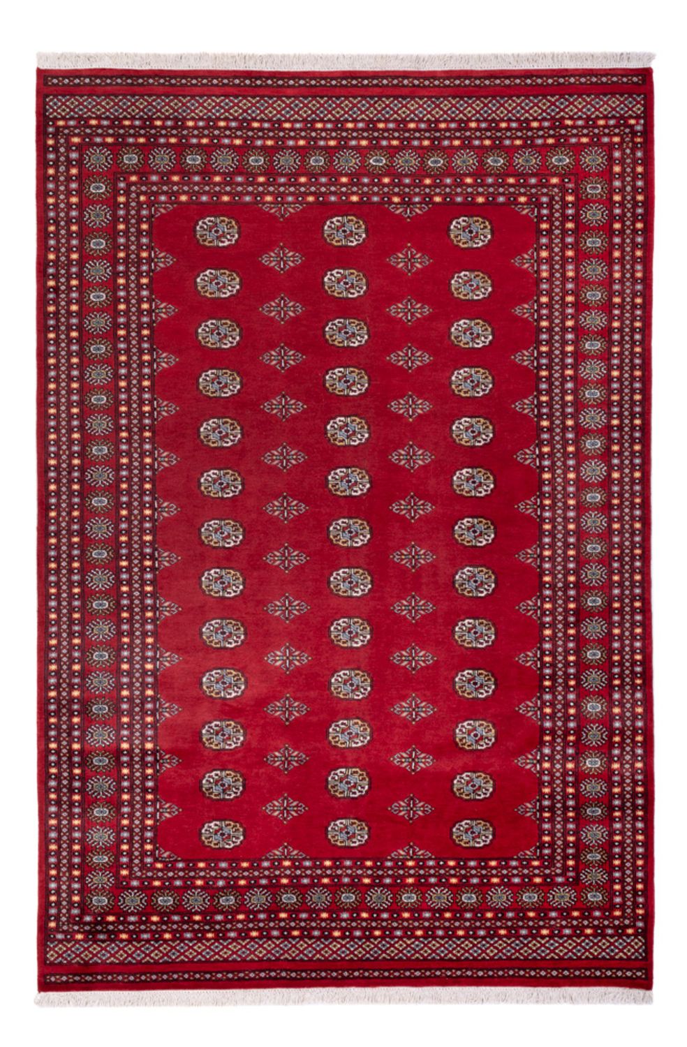 Alfombra afgana - Bukhara - 294 x 198 cm - rojo
