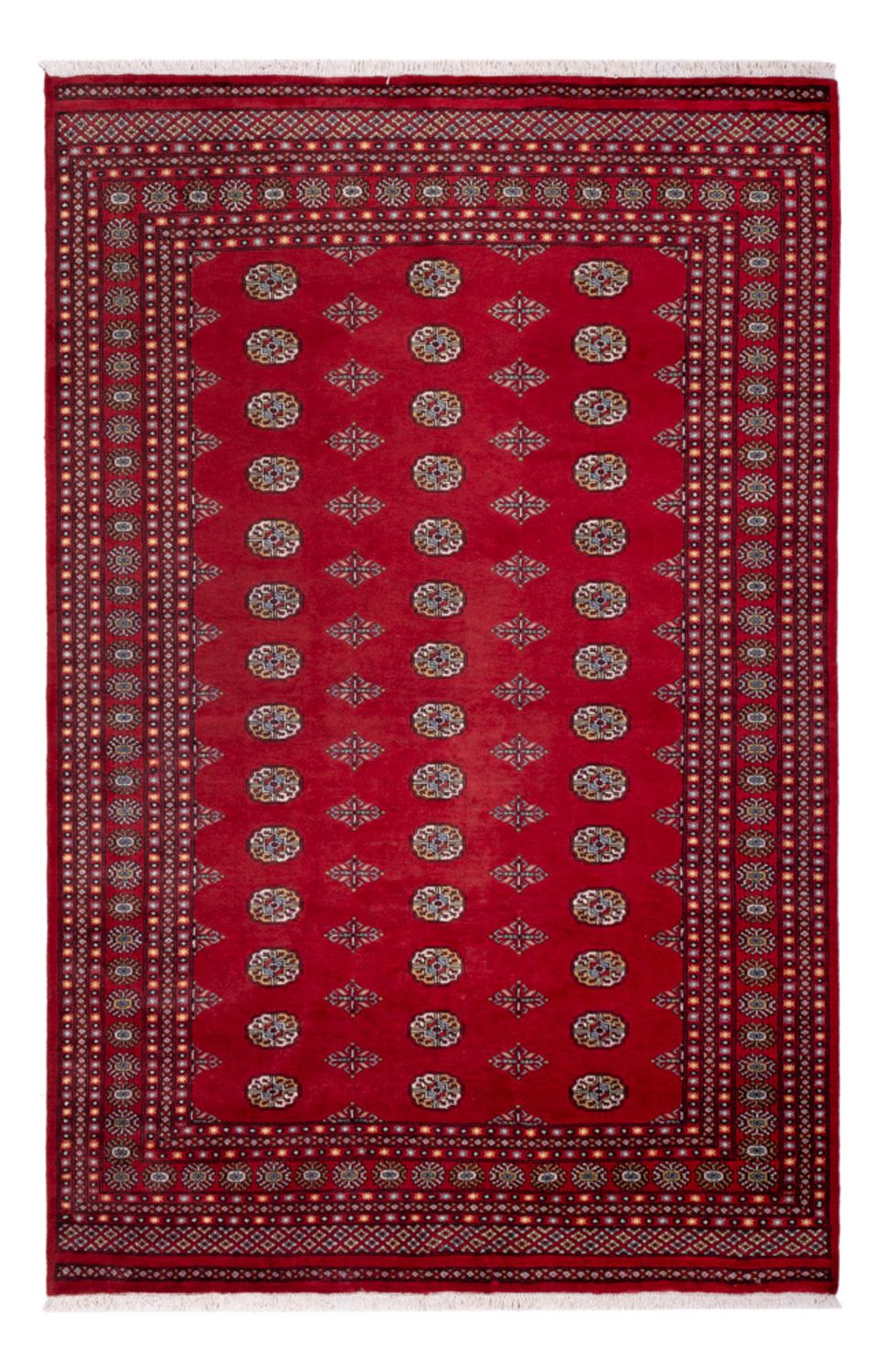 Alfombra afgana - Bukhara - 306 x 202 cm - rojo