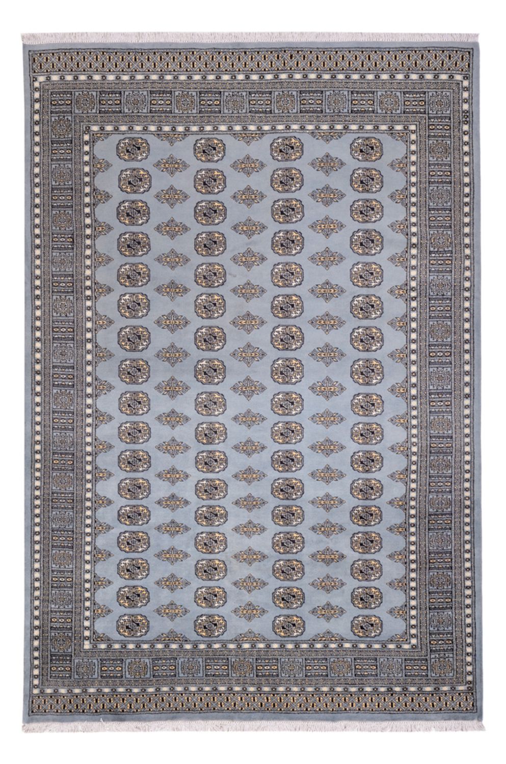 Alfombra afgana - Bukhara - 300 x 204 cm - gris claro