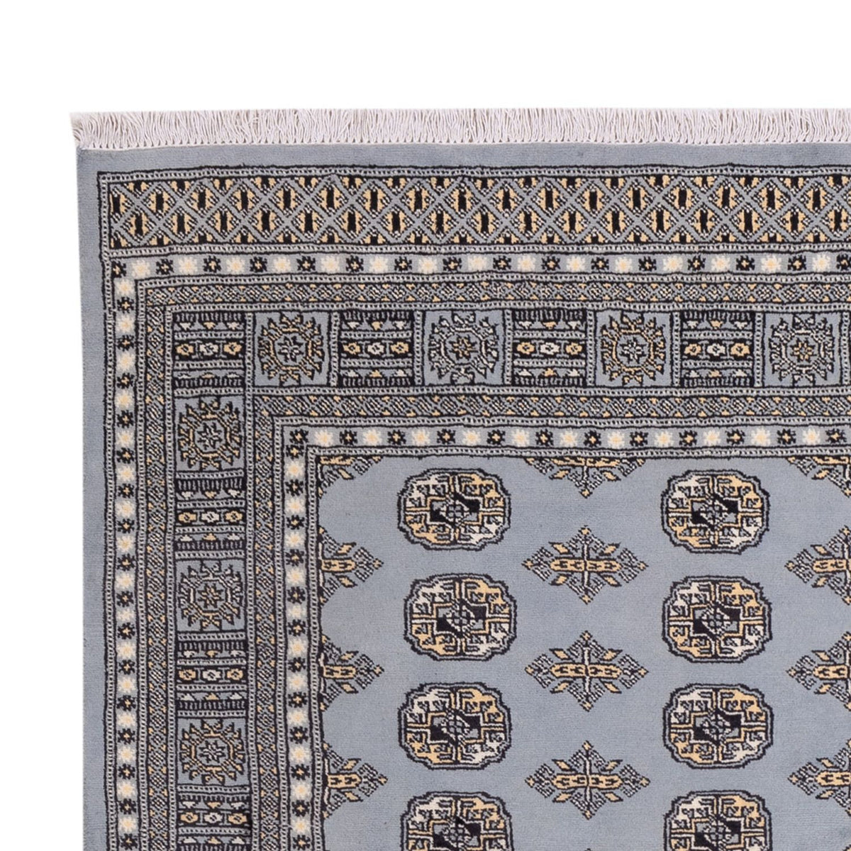 Alfombra afgana - Bukhara - 300 x 204 cm - gris claro