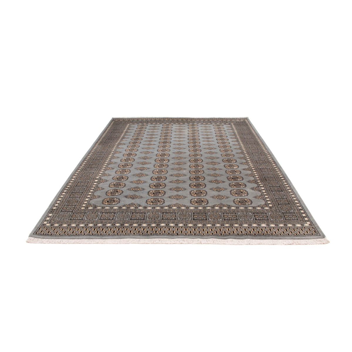 Alfombra afgana - Bukhara - 300 x 204 cm - gris claro