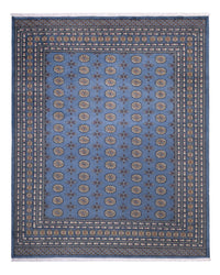 Alfombra afgana - Bukhara - 305 x 249 cm - azul