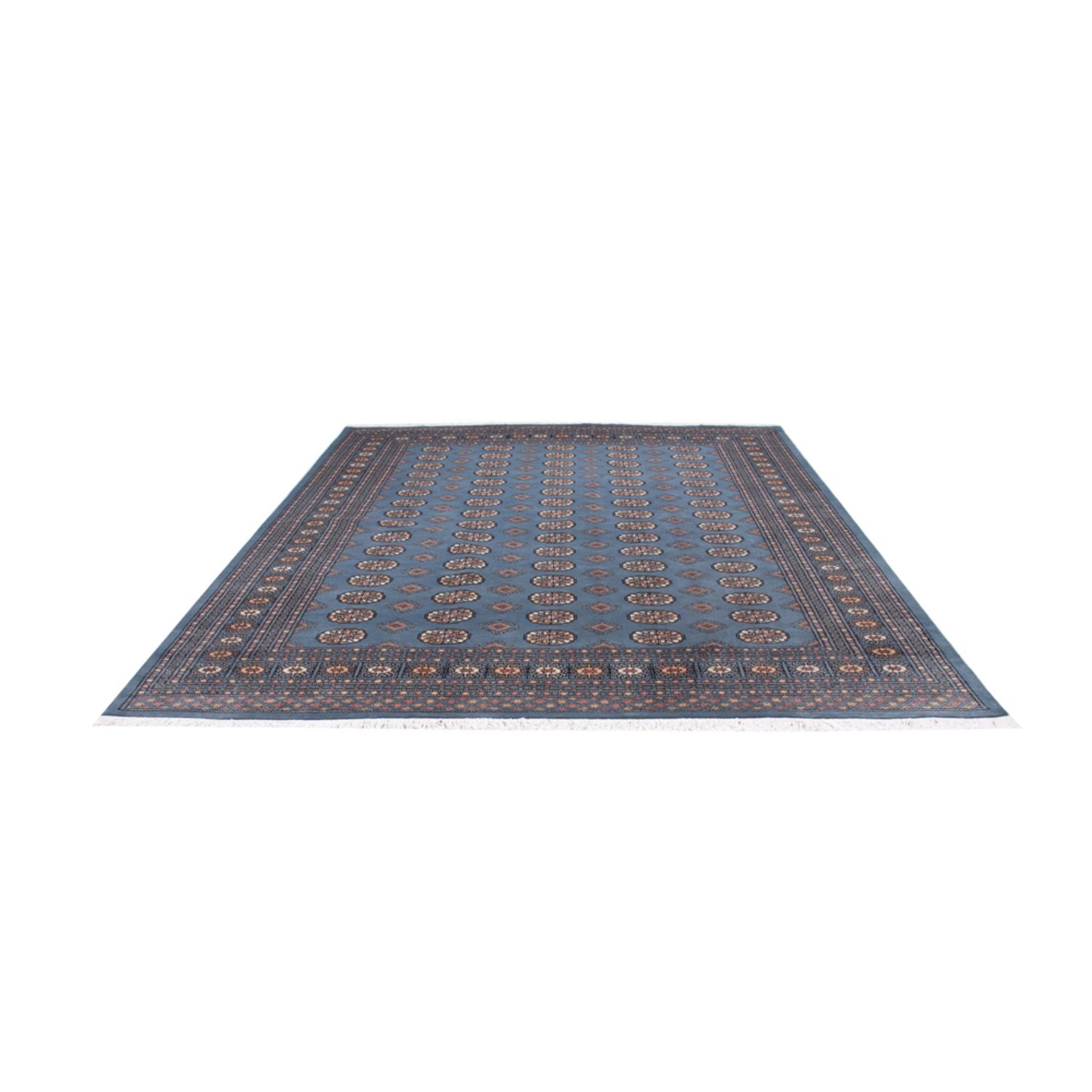 Alfombra afgana - Bukhara - 305 x 249 cm - azul claro