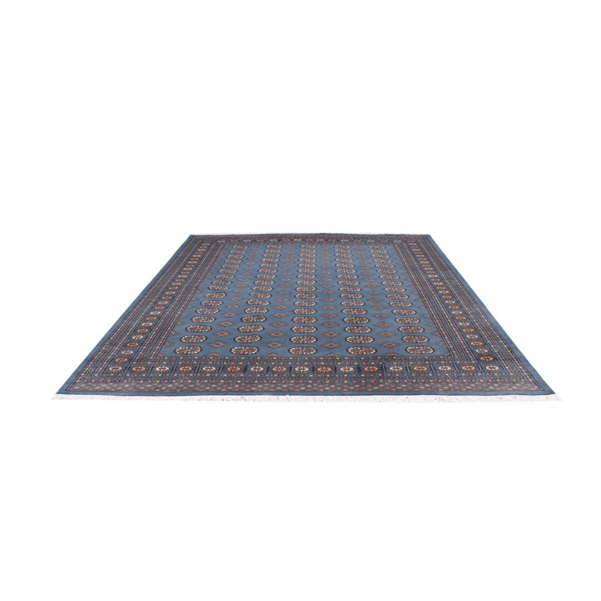 Alfombra afgana - Bukhara - 305 x 249 cm - azul claro