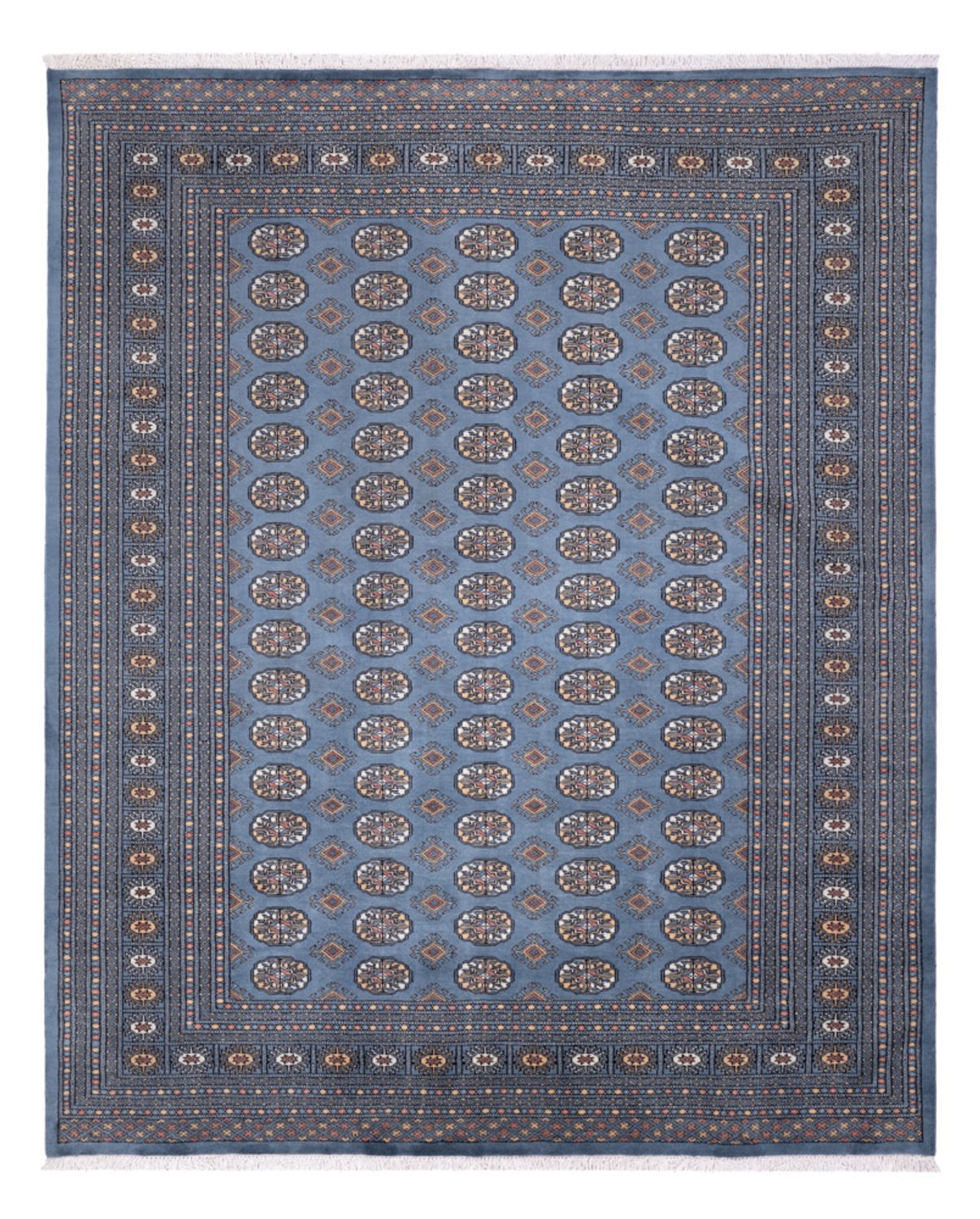Alfombra afgana - Bukhara - 309 x 248 cm - azul marino