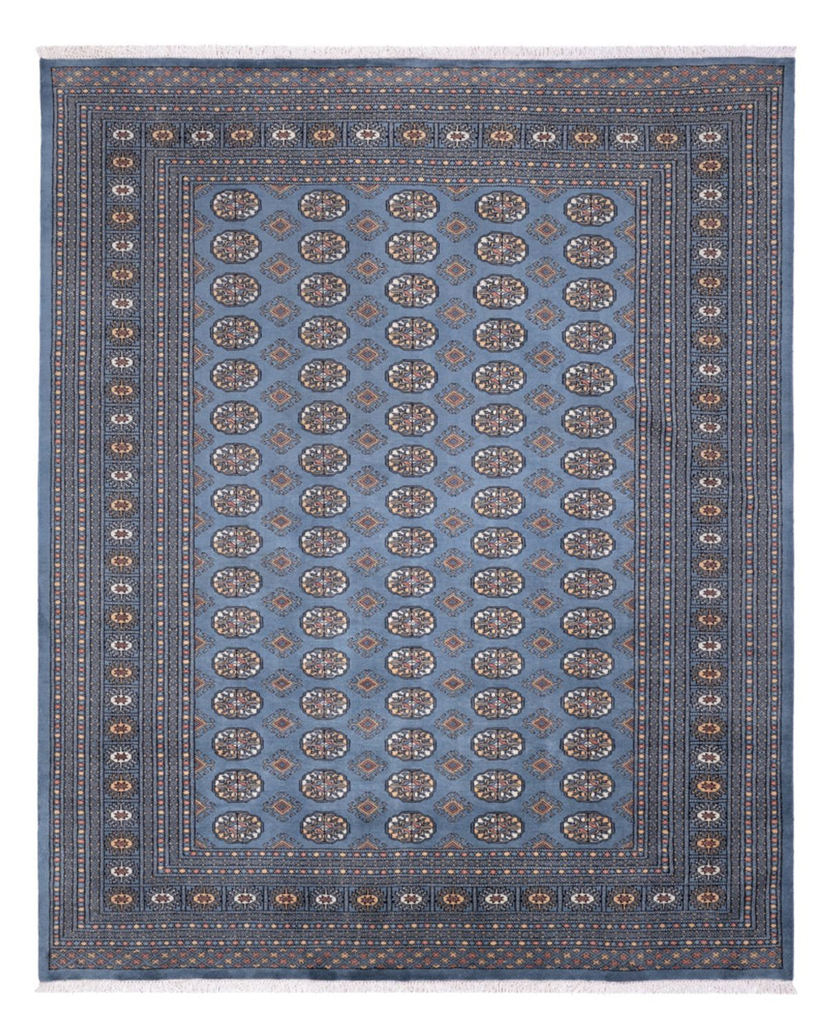 Alfombra afgana - Bukhara - 309 x 248 cm - azul marino