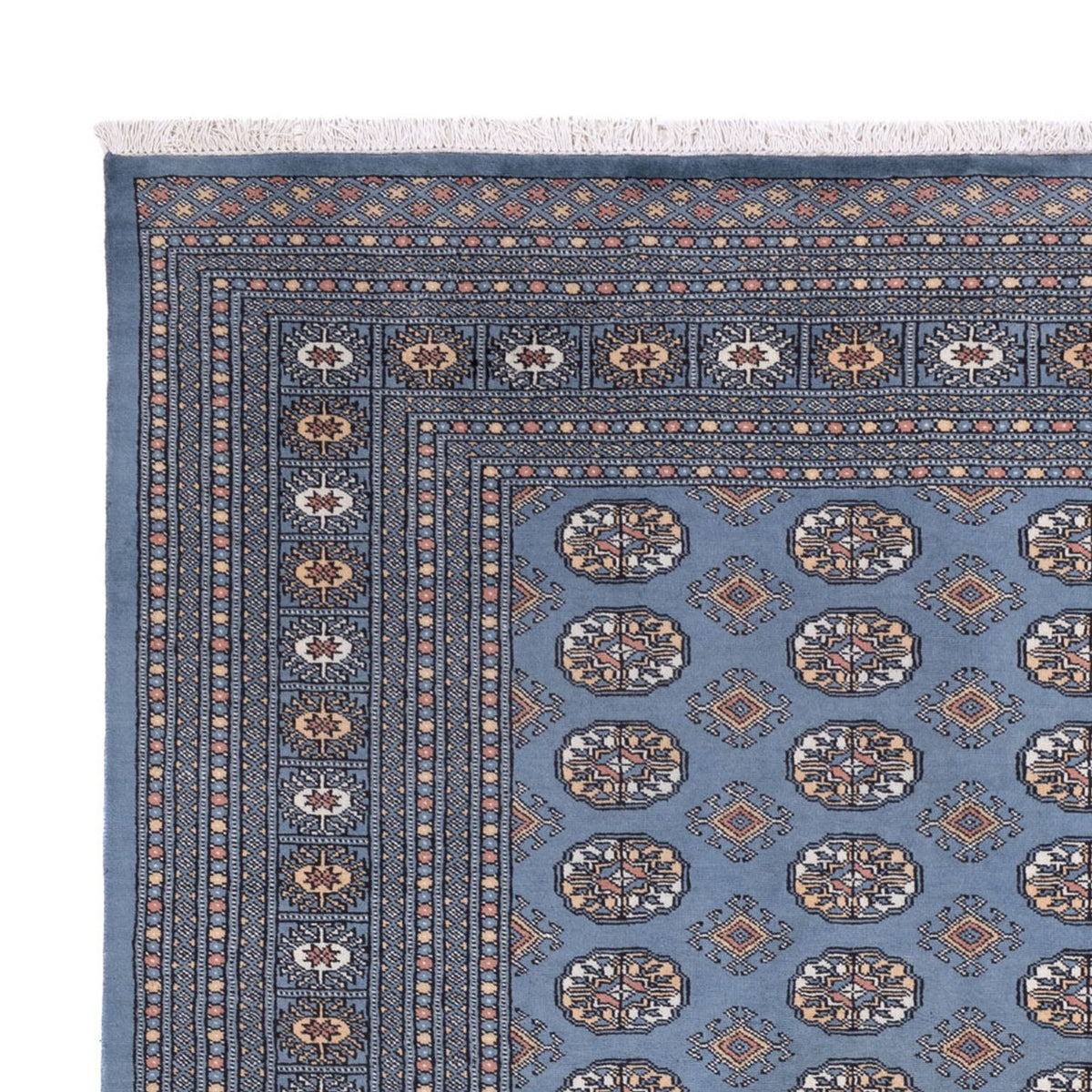Alfombra afgana - Bukhara - 309 x 248 cm - azul marino
