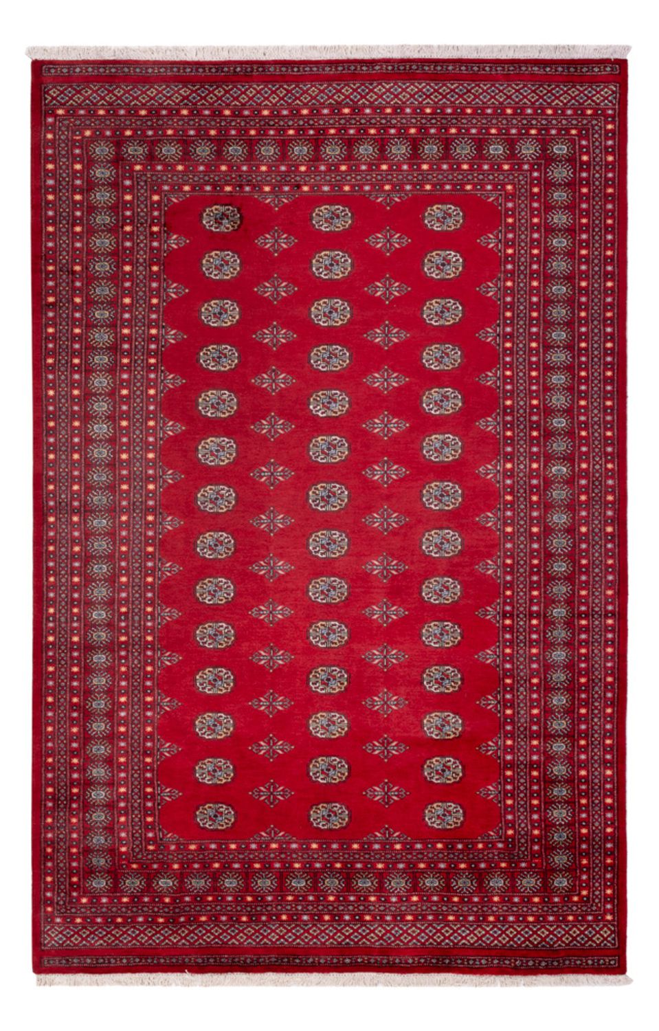 Alfombra afgana - Bukhara - 307 x 202 cm - rojo