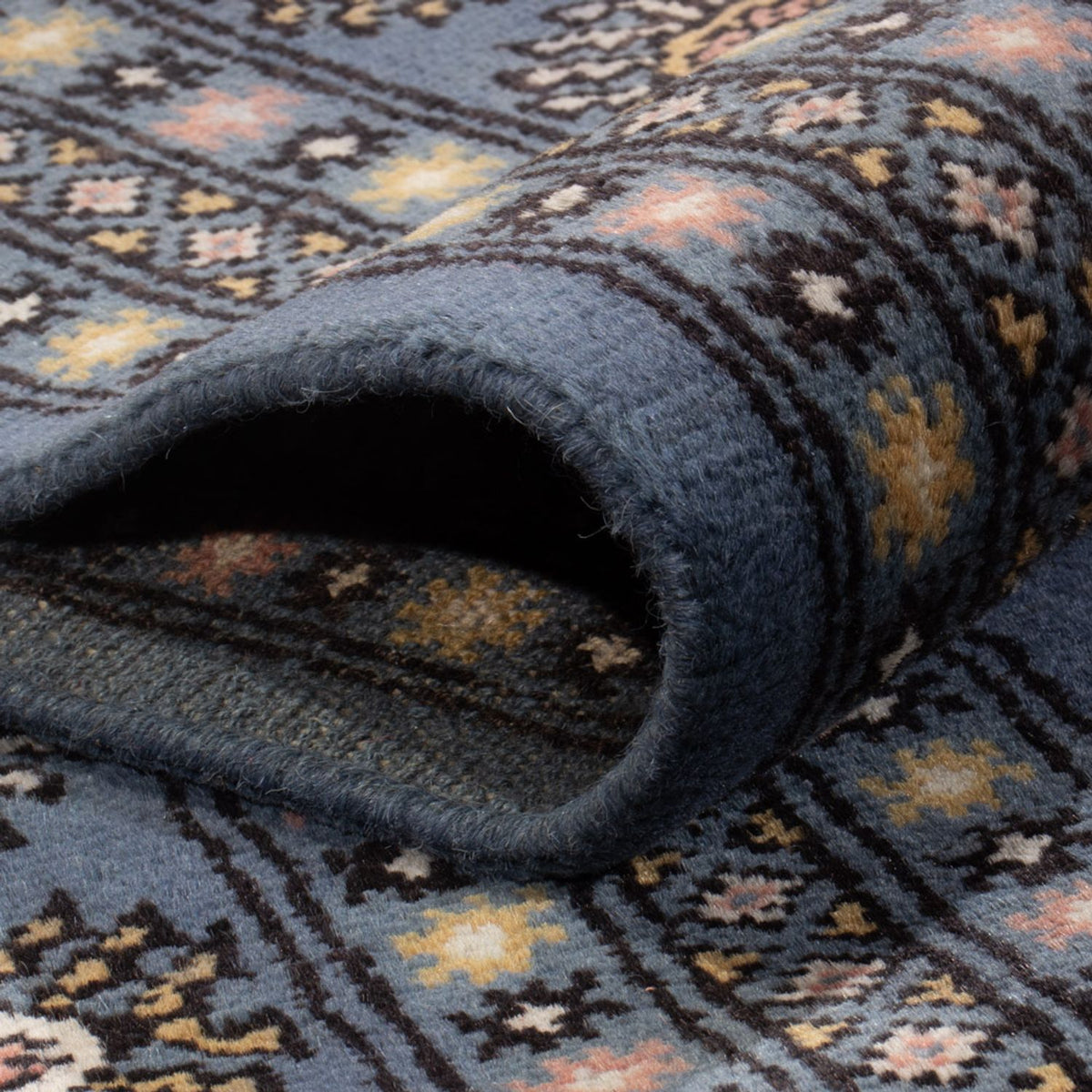 Alfombra afgana - Bukhara - 305 x 203 cm - azul