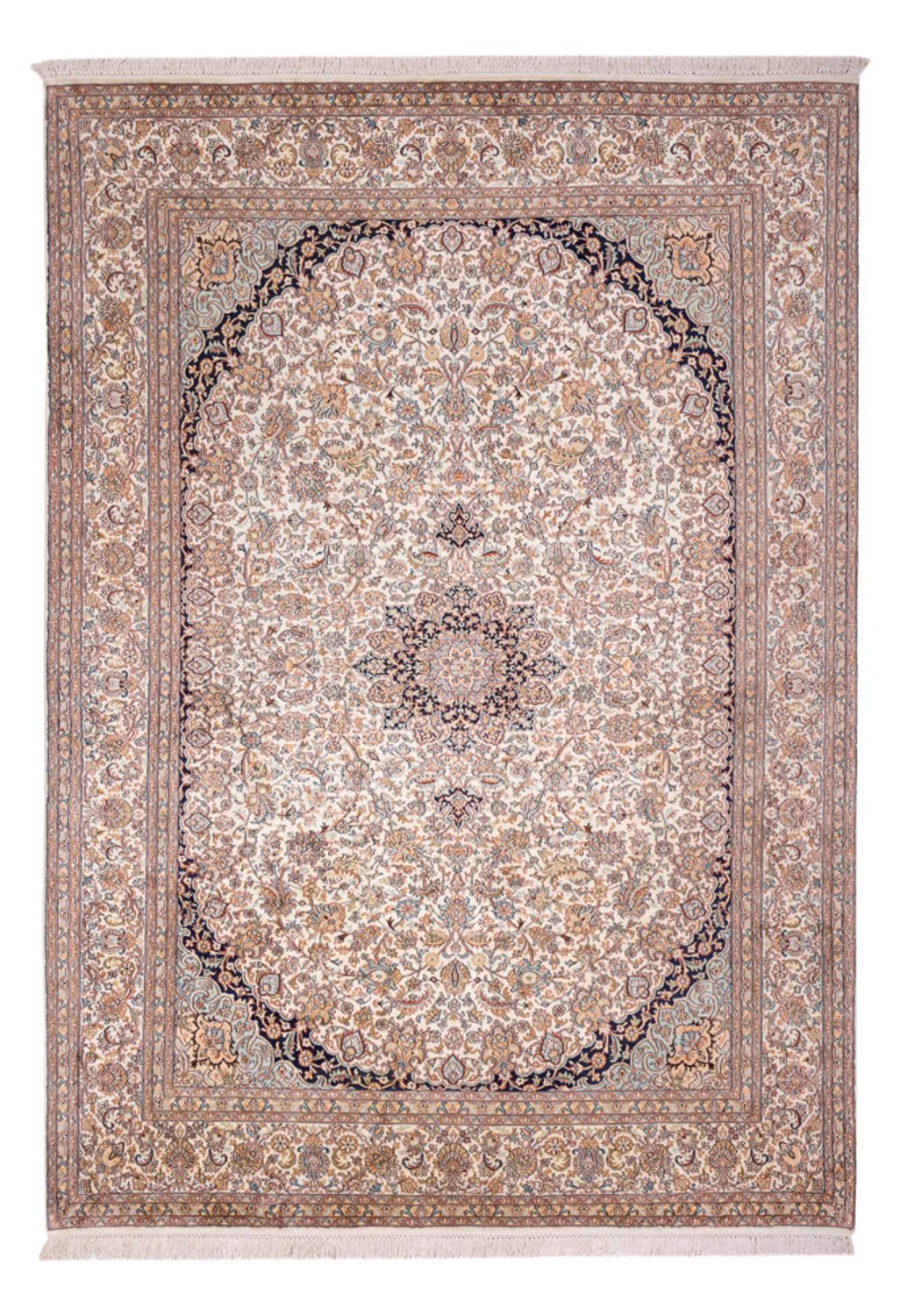 Alfombra de seda - Seda de Cachemira - 309 x 213 cm - arena