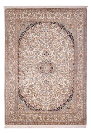 Alfombra de seda - Seda de Cachemira - 309 x 213 cm - arena