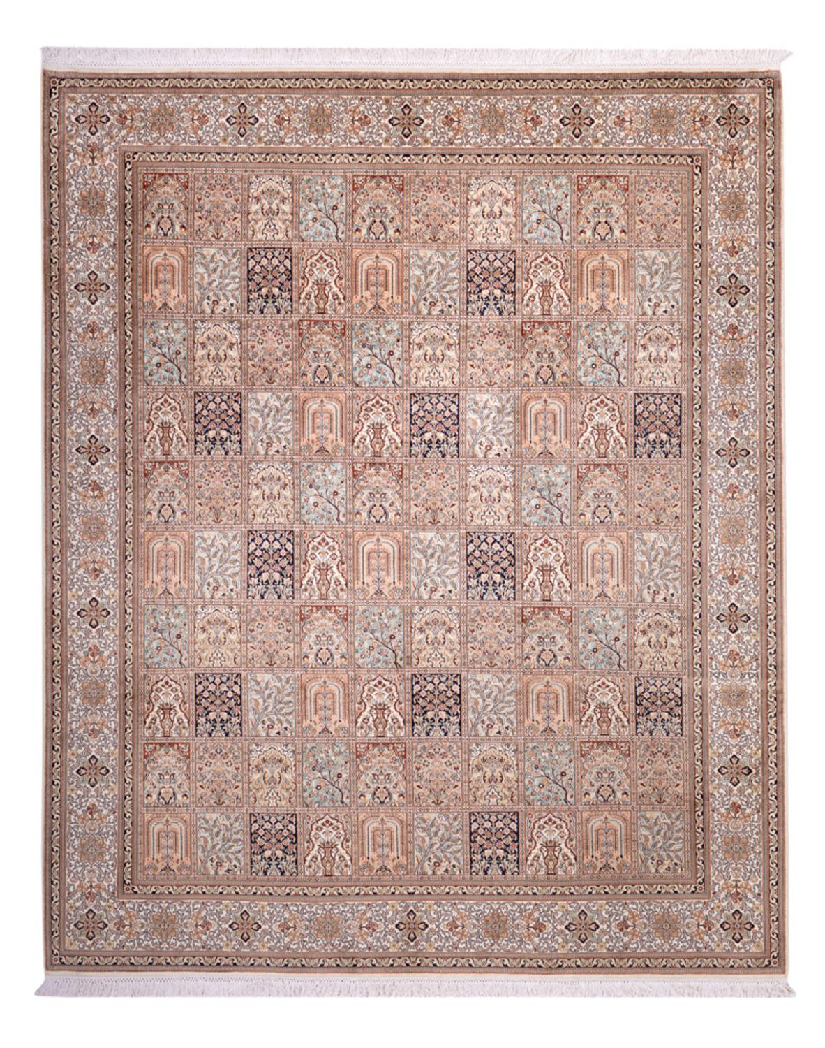 Alfombra de seda - Seda de Cachemira - 304 x 246 cm - arena