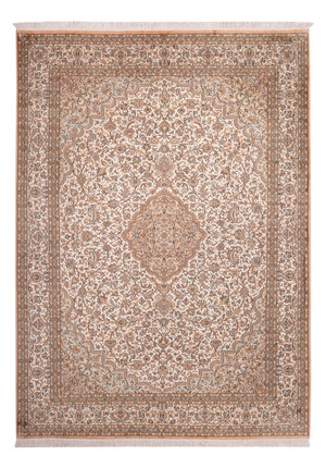 Alfombra de seda - Seda de Cachemira - 290 x 205 cm - arena