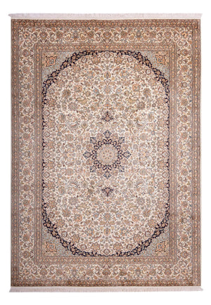 Alfombra de seda - Seda de Cachemira - 309 x 217 cm - arena